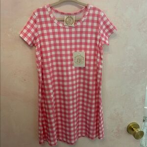 NWT The Beaufort Bonnet Company Pink and White Gingham Dress